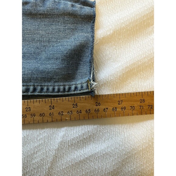 Free People Reagan Raw Hem Jeans Size 25 Blue Exposed Button Fly Skinny Fit - Picture 8 of 8